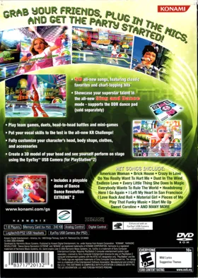 Karaoke Revolution Party box cover back